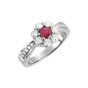 Emmy 0.90 Carat Lab Grown Ruby Round cut 6 Prong 