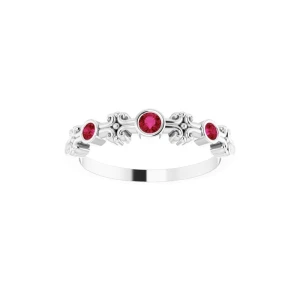 Zury Lab Grown Ruby Yellow Gold 