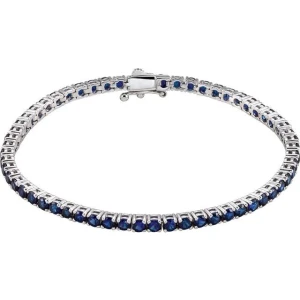 Trenna Blue Sapphire White Gold  Bracelet
