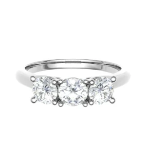 Danise Lab-Created 4 Prong Trilogy Engagement Diamond Ring