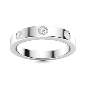 Alvyn Natural Round cut Diamond for Men Wedding Ring