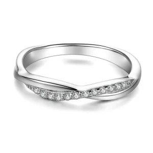 Evlin Lab-Created Round cut Channel Set  Diamond Ring