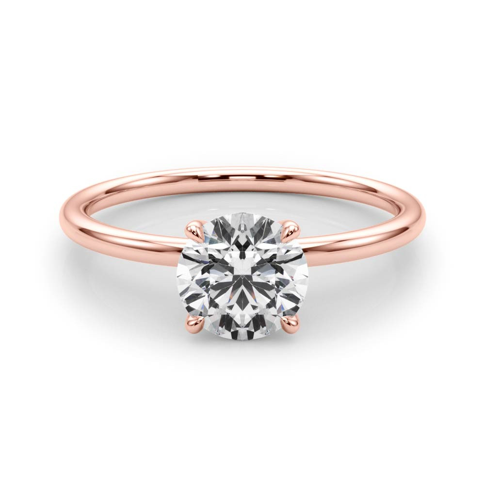 0.2 Ct Lab-Created Diamond Round Cut Bonny  Classic Solitaire Engagement Rings in 9K White Gold