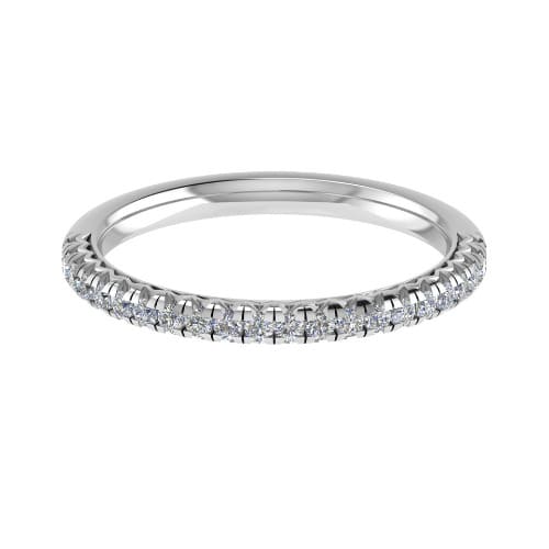 0.25 Ct Lab-Created Round Cut Emeria  Diamond Rings in 9K White Gold