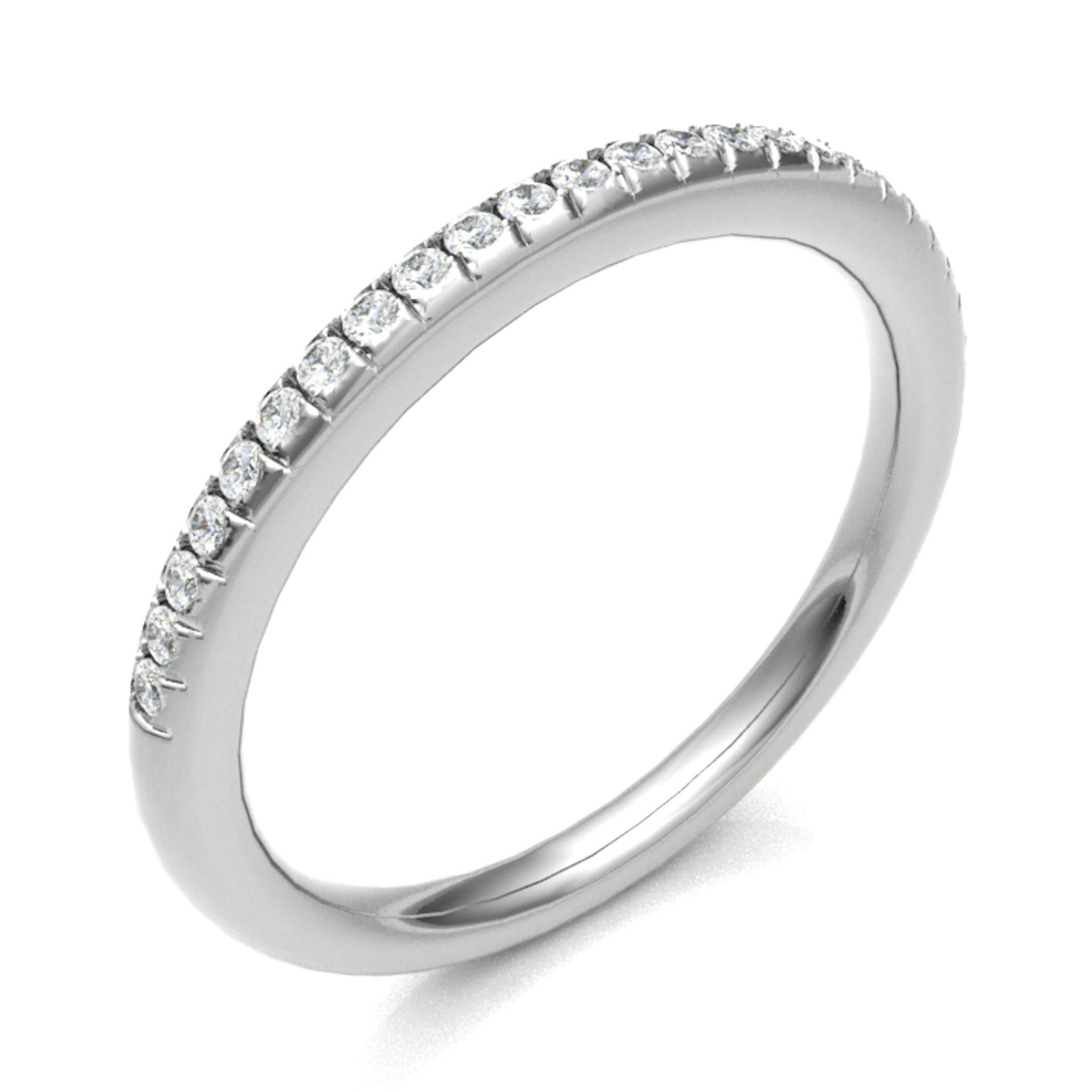 0.25 Ct Lab-Created Round Cut Ercongota  Diamond Rings in 9K White Gold