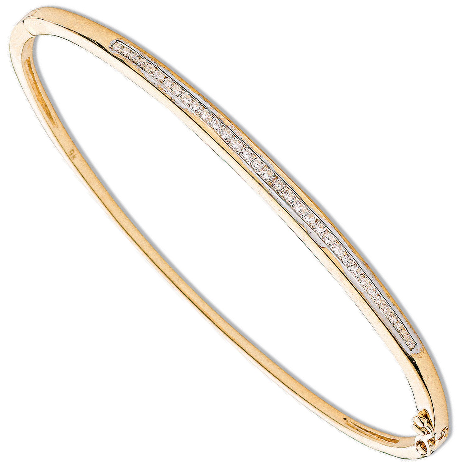 0.50ct Diamond Channel Bangle in Gold