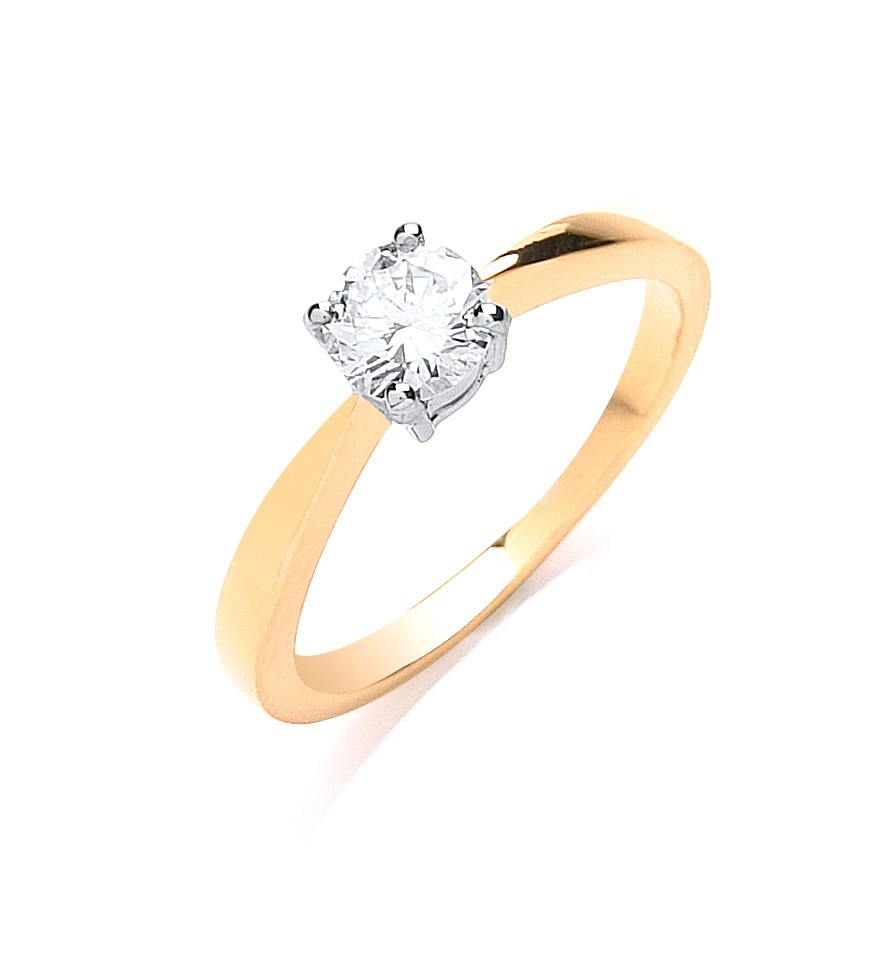 0.50 carat Brilliant cut G/SI Natural Diamond Engagement Ring in 18 karat Gold