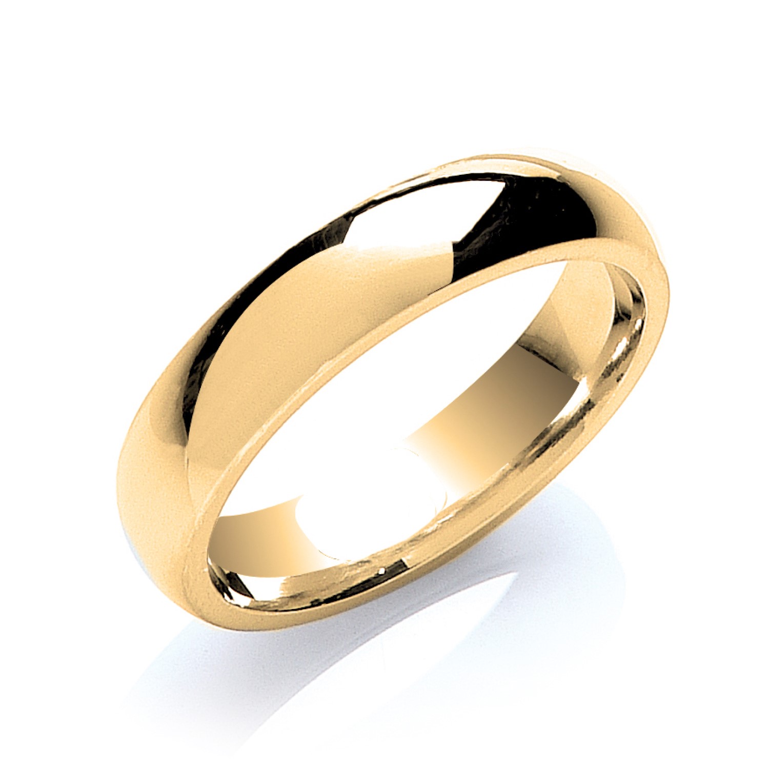 Mens Classic Traditional Court Shaped Plain Wedding Rings