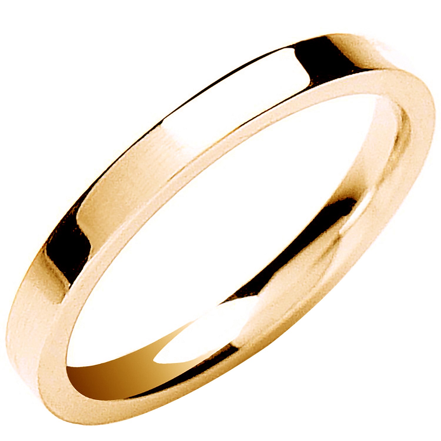 Womens Premium Flat Court Shaped Plain Wedding Rings