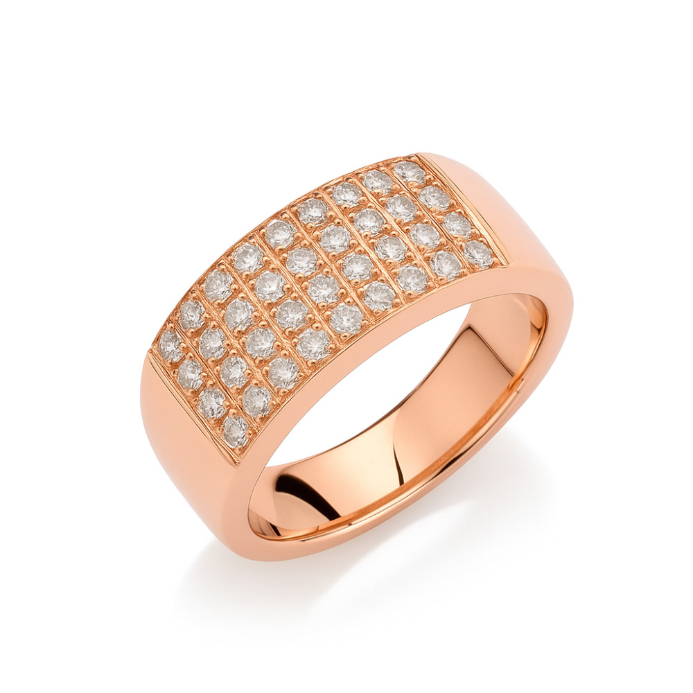 Aart Natural Diamond Channel Set  Wedding Ring