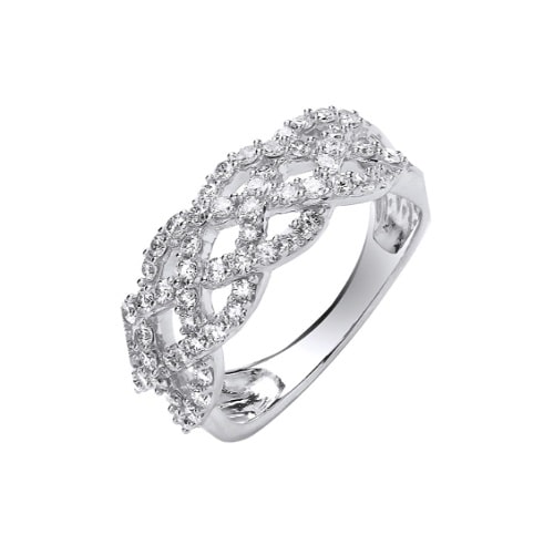 0.75 Carat  Round Cut Diamond Claw-set Designer Ring 18k Gold  