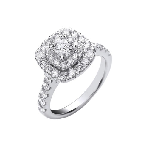 1.50 Carat Round Brilliant Cut Diamond Fancy Designer Ring 18k Gold  