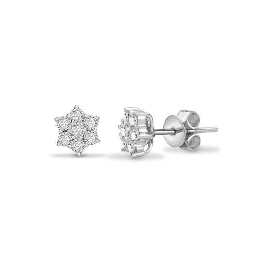 Gaylyn Natural Prong Set  Diamond Earrings