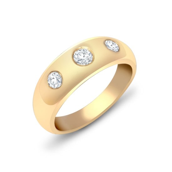 0.5 Ct Natural Round Cut Abell  Men's Wedding Diamond Rings in Silver 925