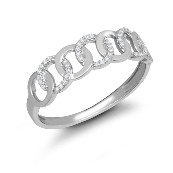 Natural Round Brilliant Cut Diamond Pave-set Designer Ring 