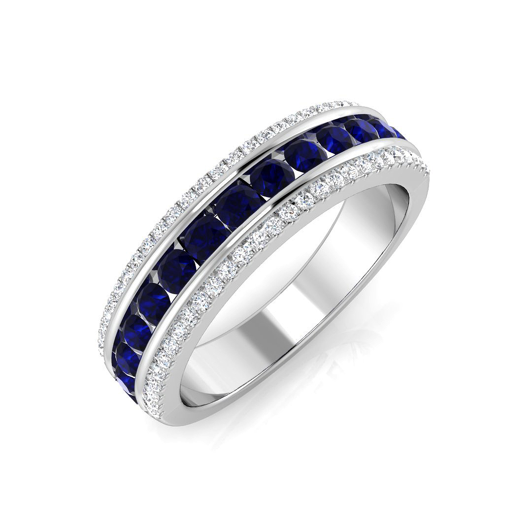 Blue Sapphire Ring in Platinum Platinum