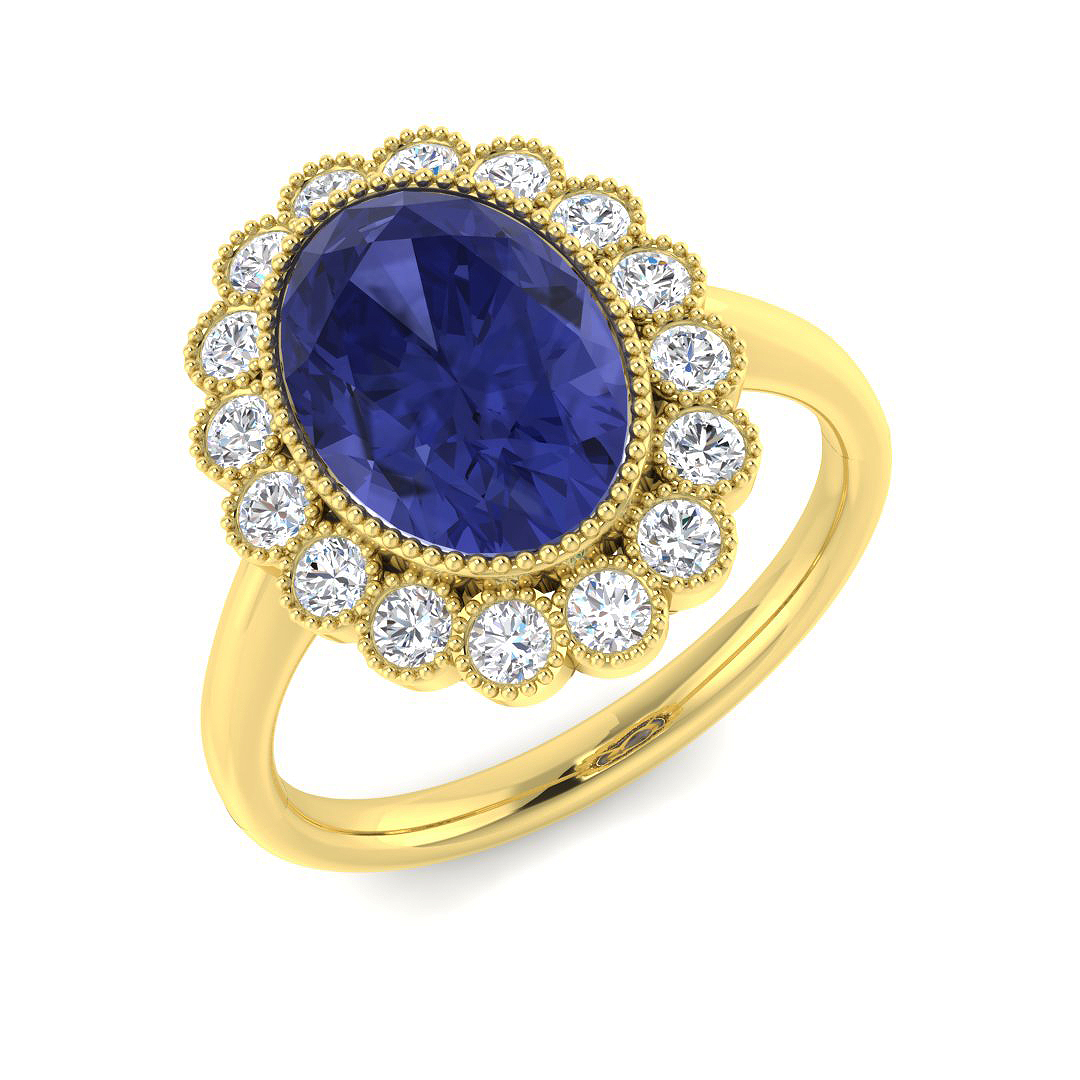 Tanzanite Ring in 9K Yellow Gold