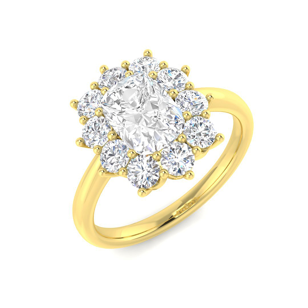 1.93ct Lab-Grown Diamond Engagement Rings Ring in 9K Yellow Gold