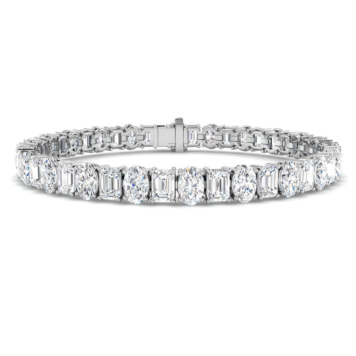17.40ct Lab-Grown Diamond Tennis Bracelet in 9K White Gold
