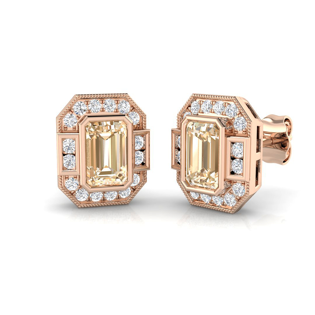 Vintage Earrings in 9K Rose Gold