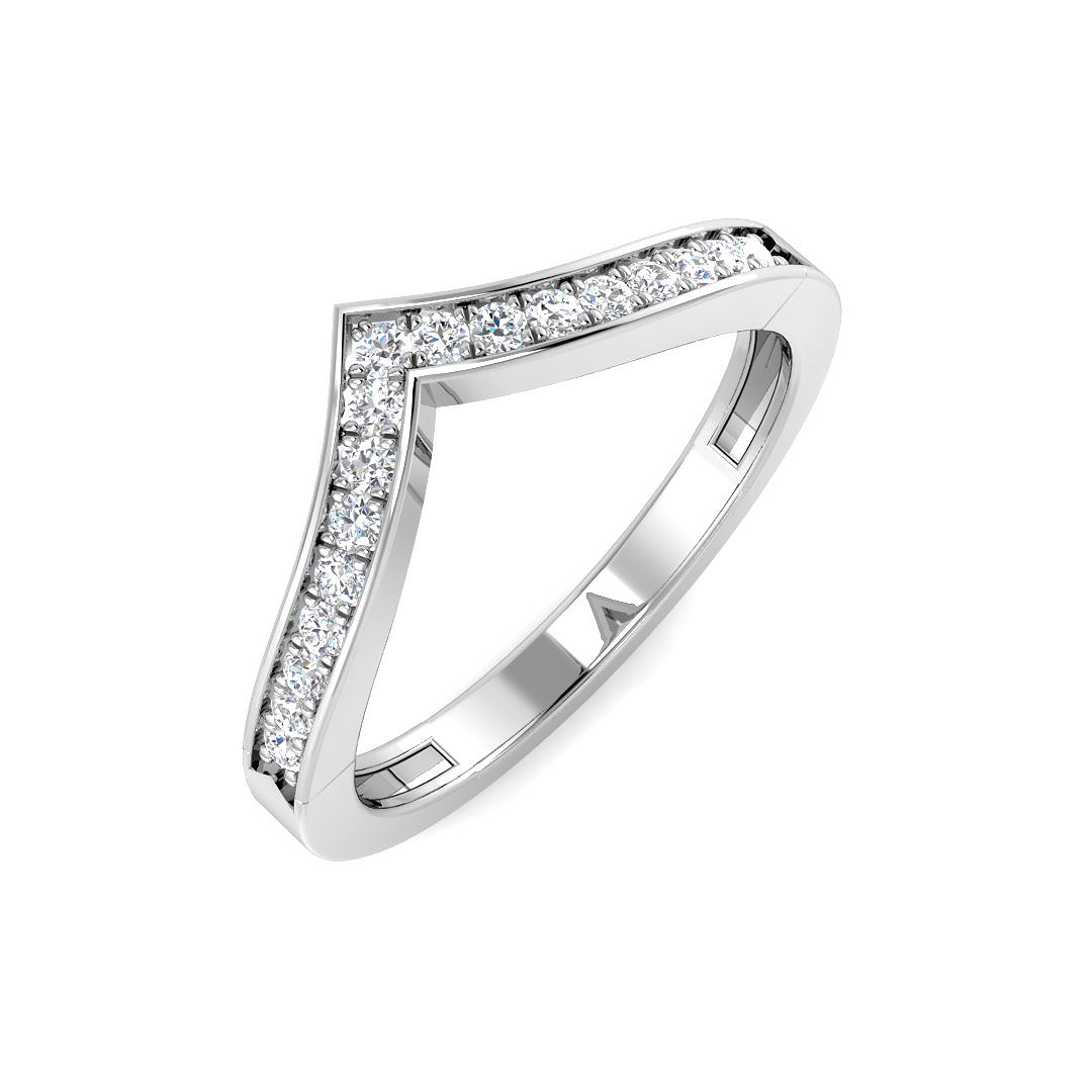 0.15ct Lab-Grown Diamond Wishbone Ring in Platinum Platinum