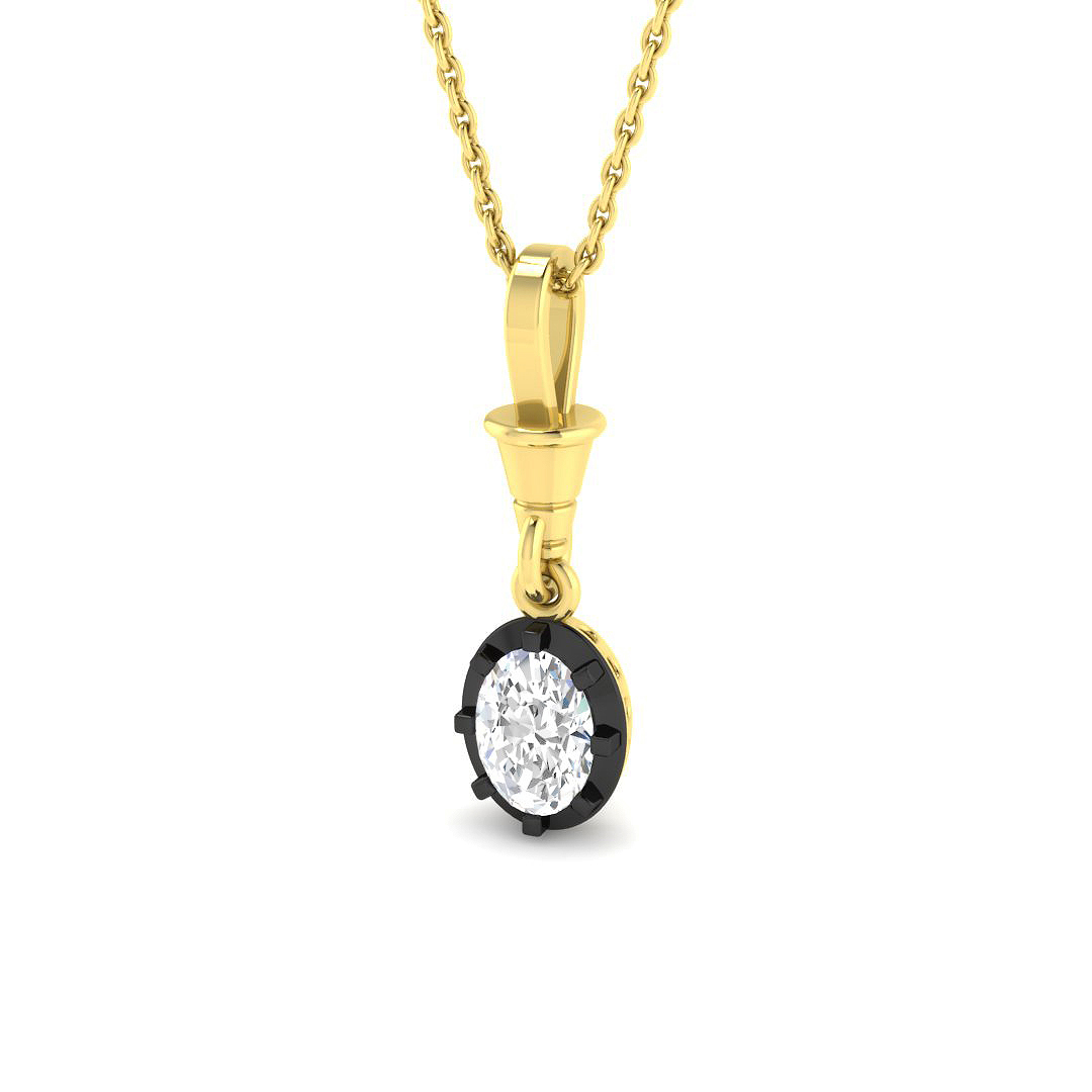 0.54ct Lab-Grown Diamond Solitaire Pendant in 9K Yellow Gold