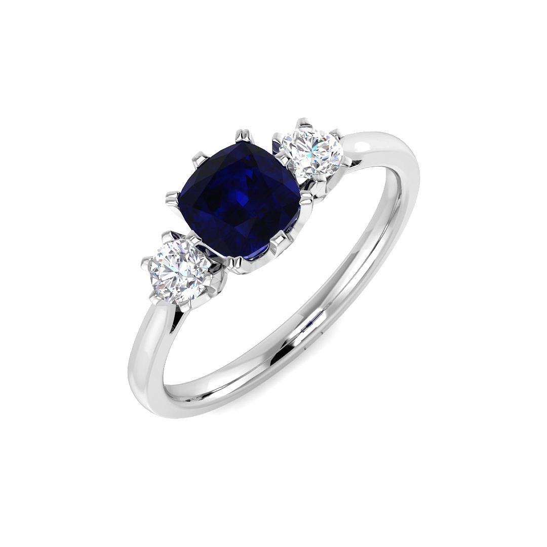 Blue Sapphire Ring in Platinum Platinum