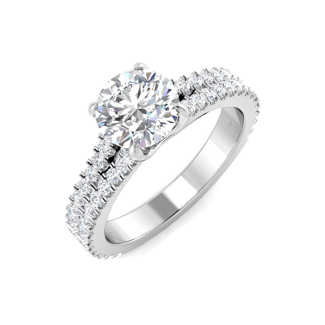 1.63ct Lab-Grown Diamond Engagement Rings Ring in 9K White Gold