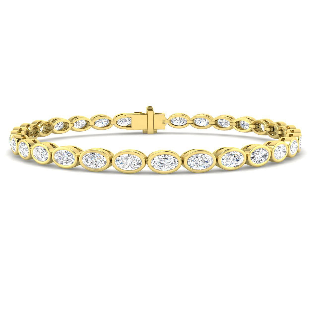 5.69ct Lab-Grown Diamond Tennis Bracelet in 9K Yellow Gold