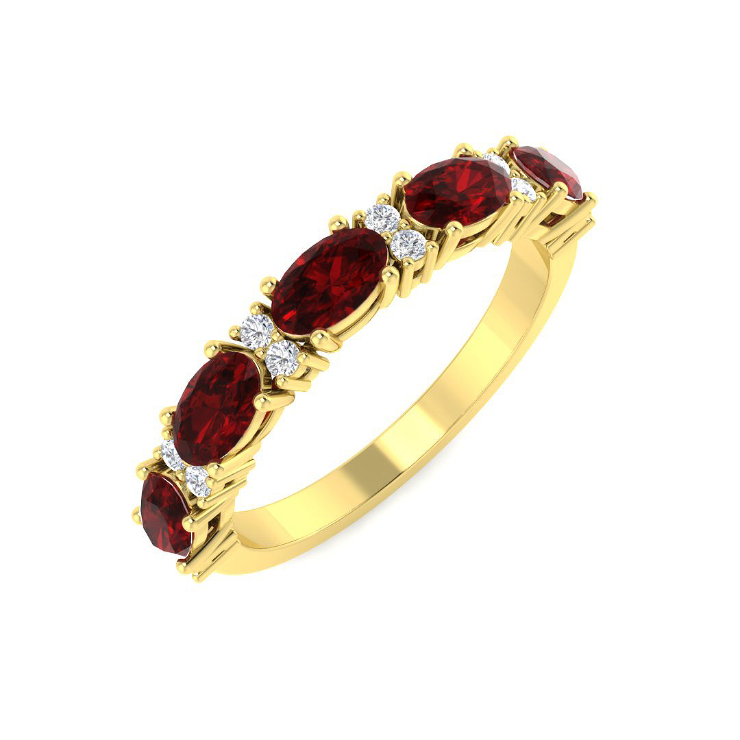 Ruby Ring in 9K Yellow Gold