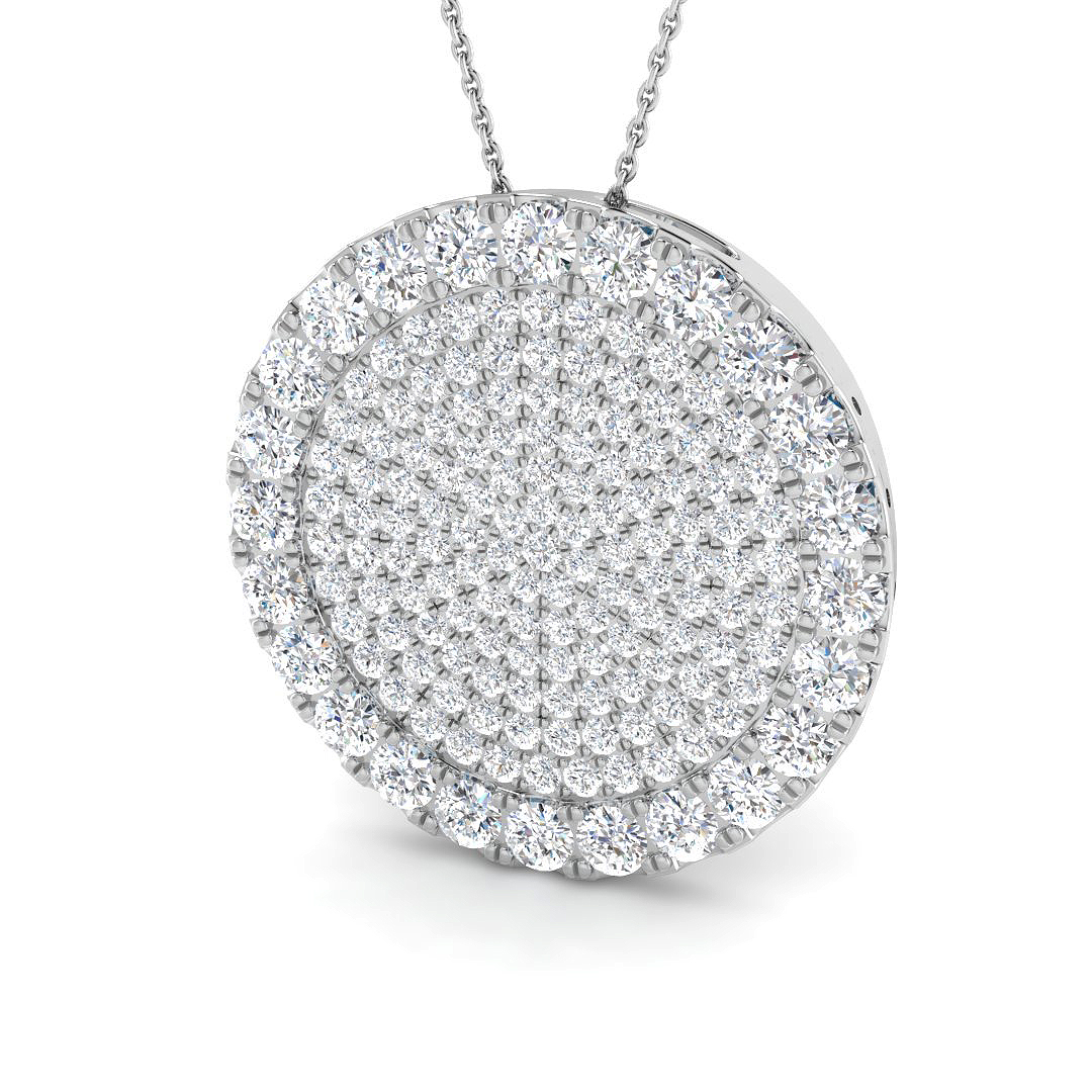 5.41ct Lab-Grown Diamond Circle of Life Pendant in 9K White Gold