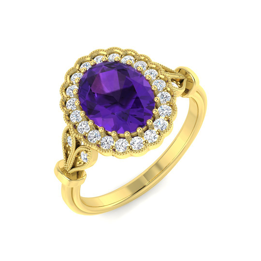 Vintage Ring in 9K Yellow Gold