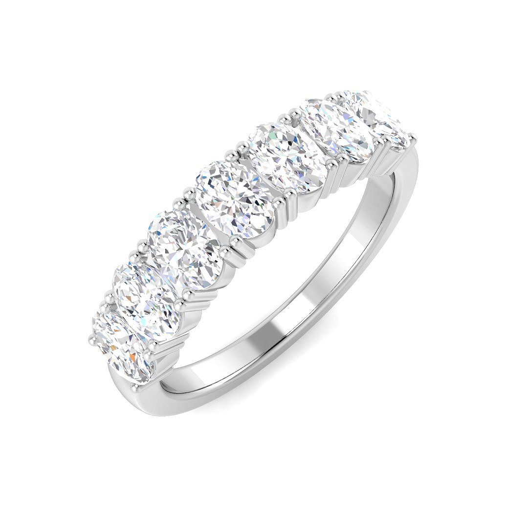 1.57ct Lab-Grown Diamond 6-10 Stone Ring in 9K White Gold