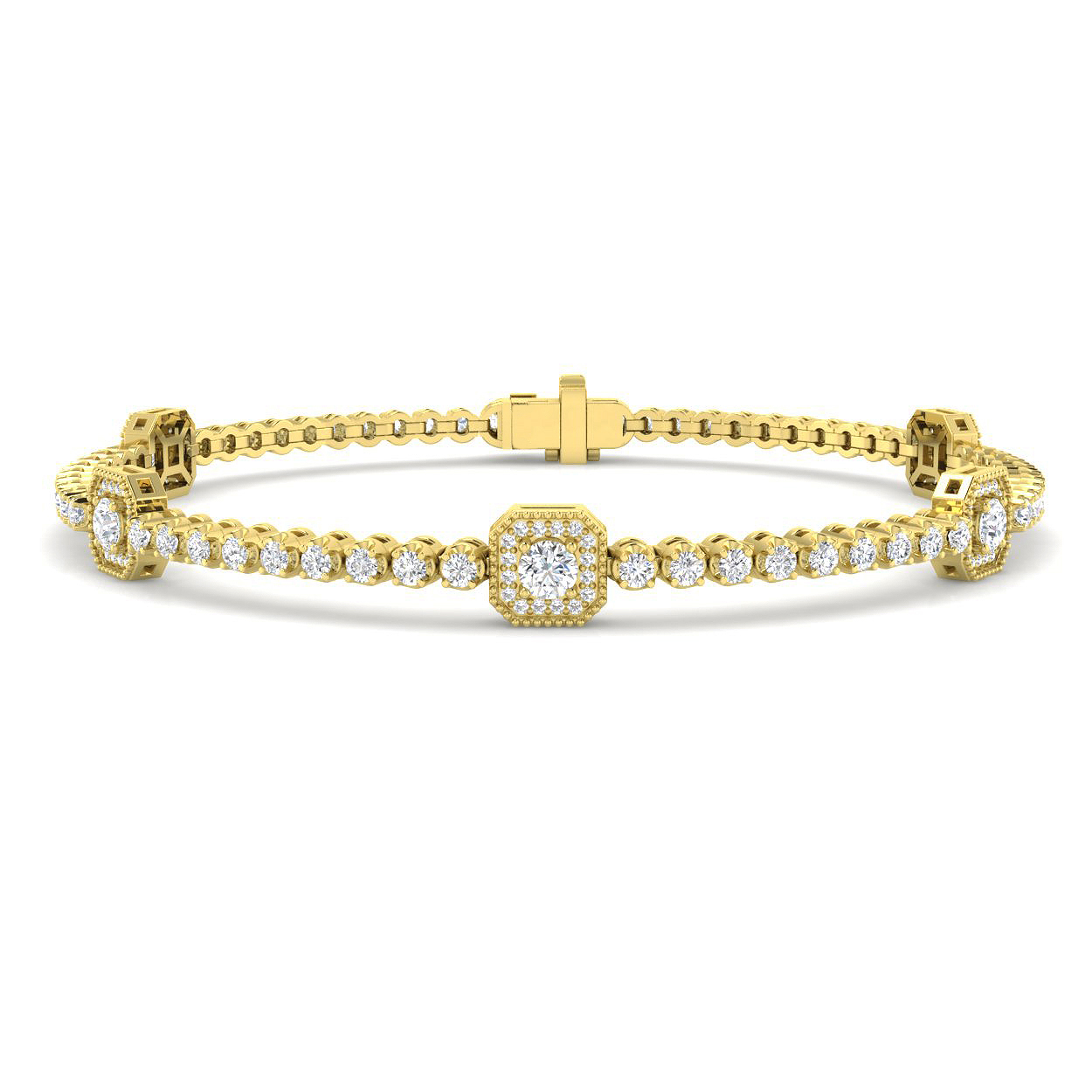 1.61ct Lab-Grown Diamond Tennis Bracelet in 9K Yellow Gold