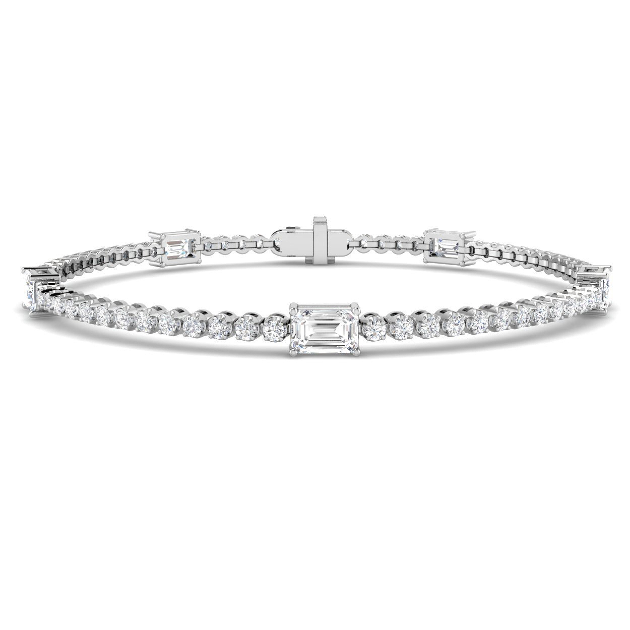 4.01ct Lab-Grown Diamond Shape Bracelet in 9K White Gold