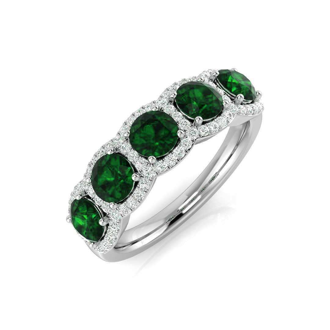 Emerald Ring in Platinum Platinum
