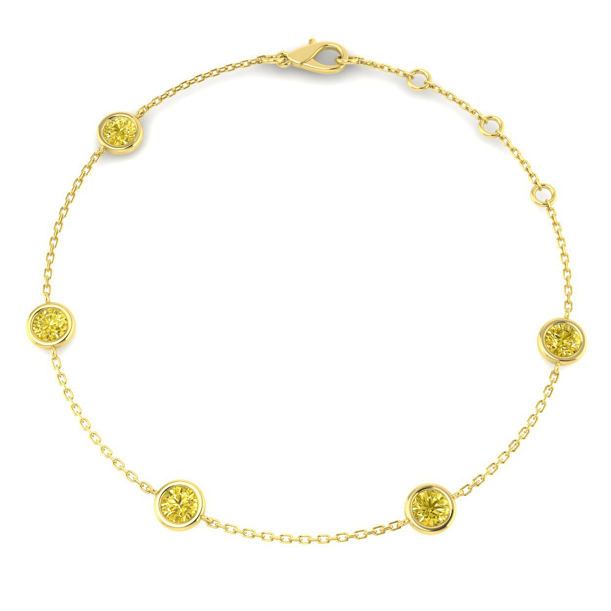 Multi Sapphire Bracelet in 9K Yellow Gold