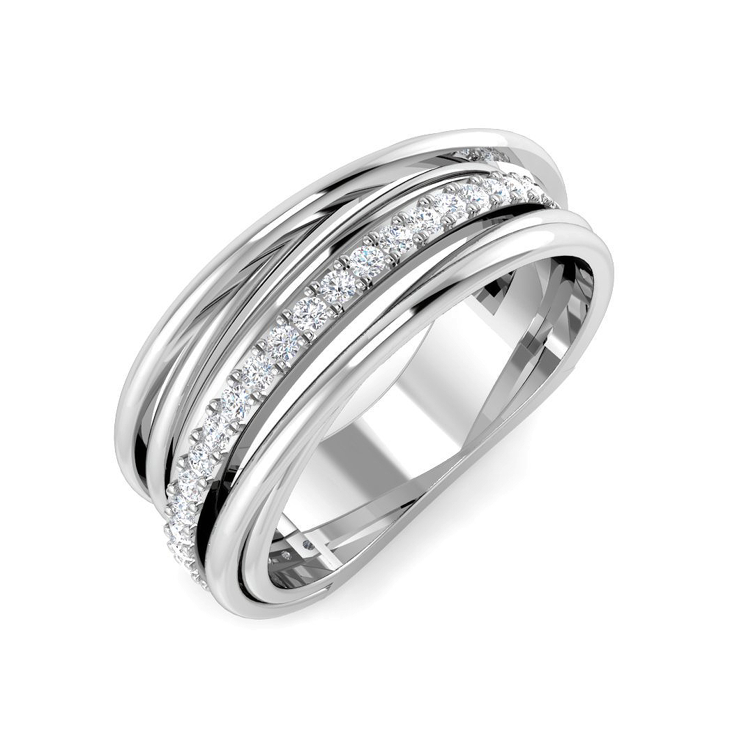0.25ct Lab-Grown Diamond Fancy Ring in 9K White Gold