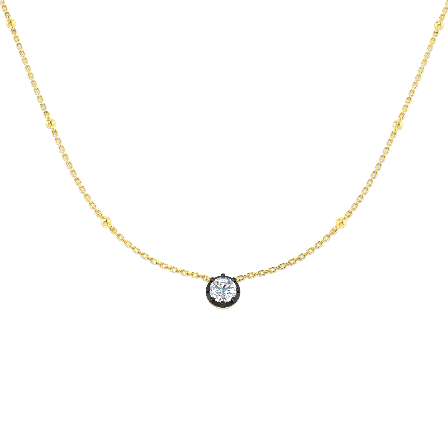 0.52ct Lab-Grown Diamond Solitaire Necklace in 9K Yellow Gold