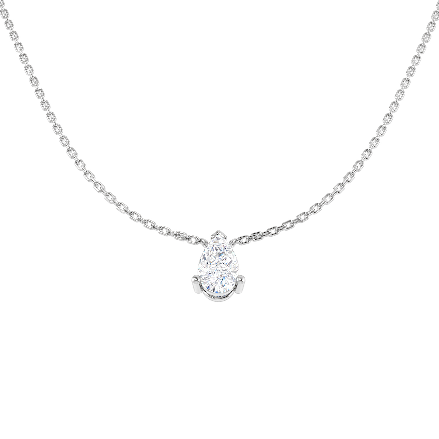 0.78ct Lab-Grown Diamond Solitaire Necklace in 9K White Gold