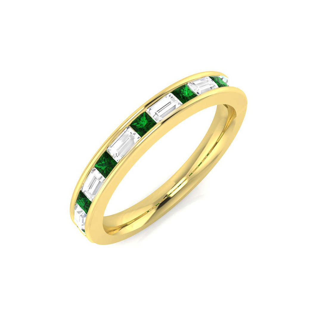 Emerald Ring in 9K Yellow Gold