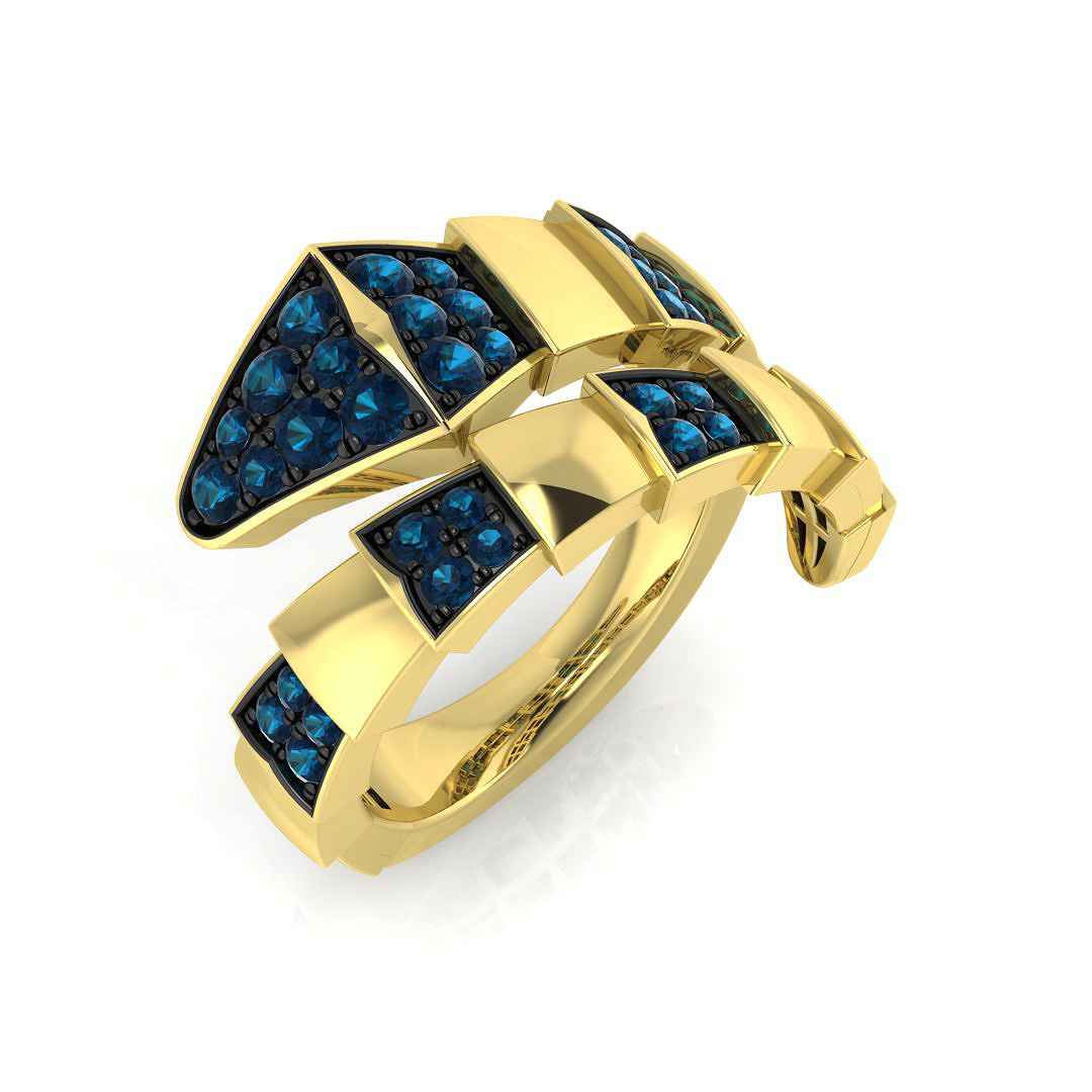 0.77ct Natural Diamond Fancy Ring in 9K Yellow Gold