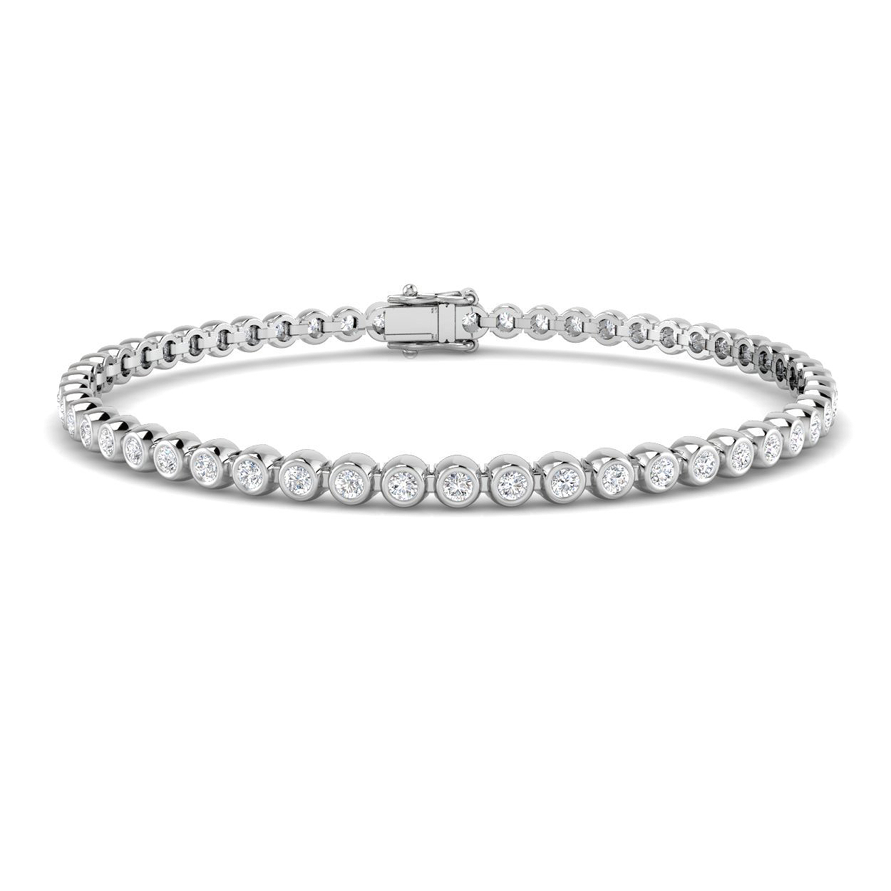 2.03ct Lab-Grown Diamond Tennis Bracelet in 9K White Gold