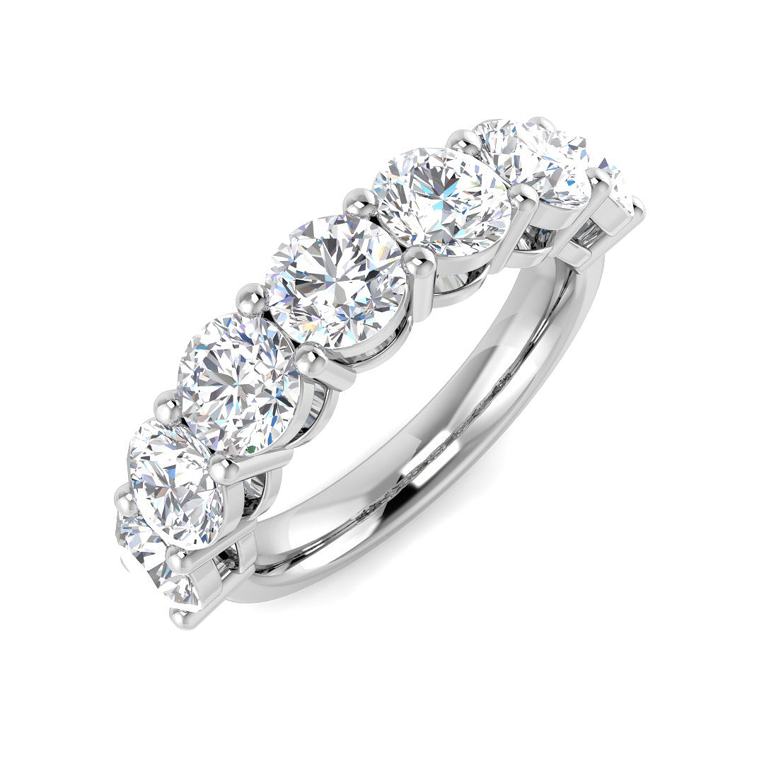 3.03ct Lab-Grown Diamond 6-10 Stone Ring in 9K White Gold
