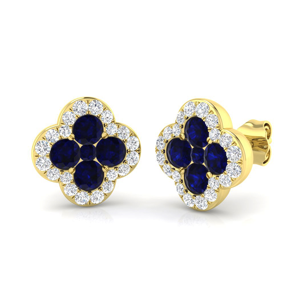 Clover Earrings in 18K Yellow Gold