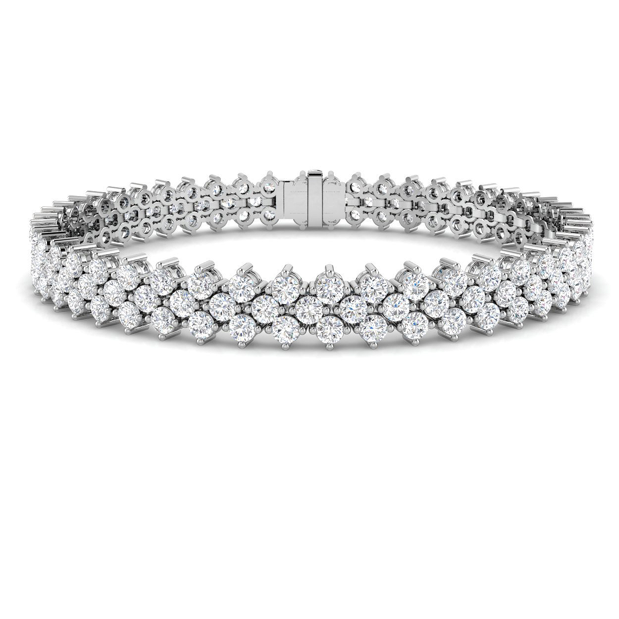 8.21ct Lab-Grown Diamond Tennis Bracelet in 9K White Gold