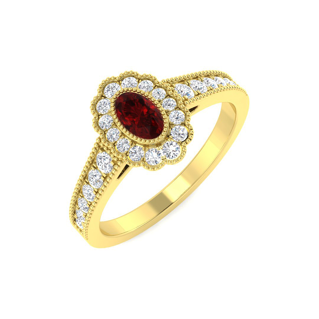 Vintage Ring in 9K Yellow Gold