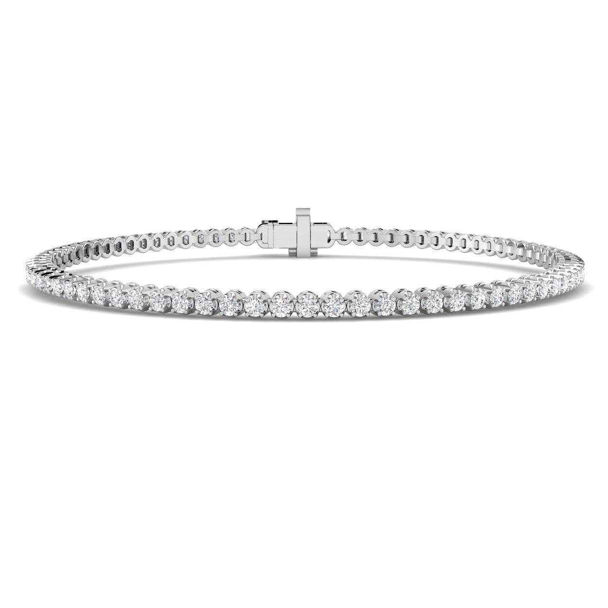 0.98ct Lab-Grown Diamond Tennis Bracelet in 9K White Gold