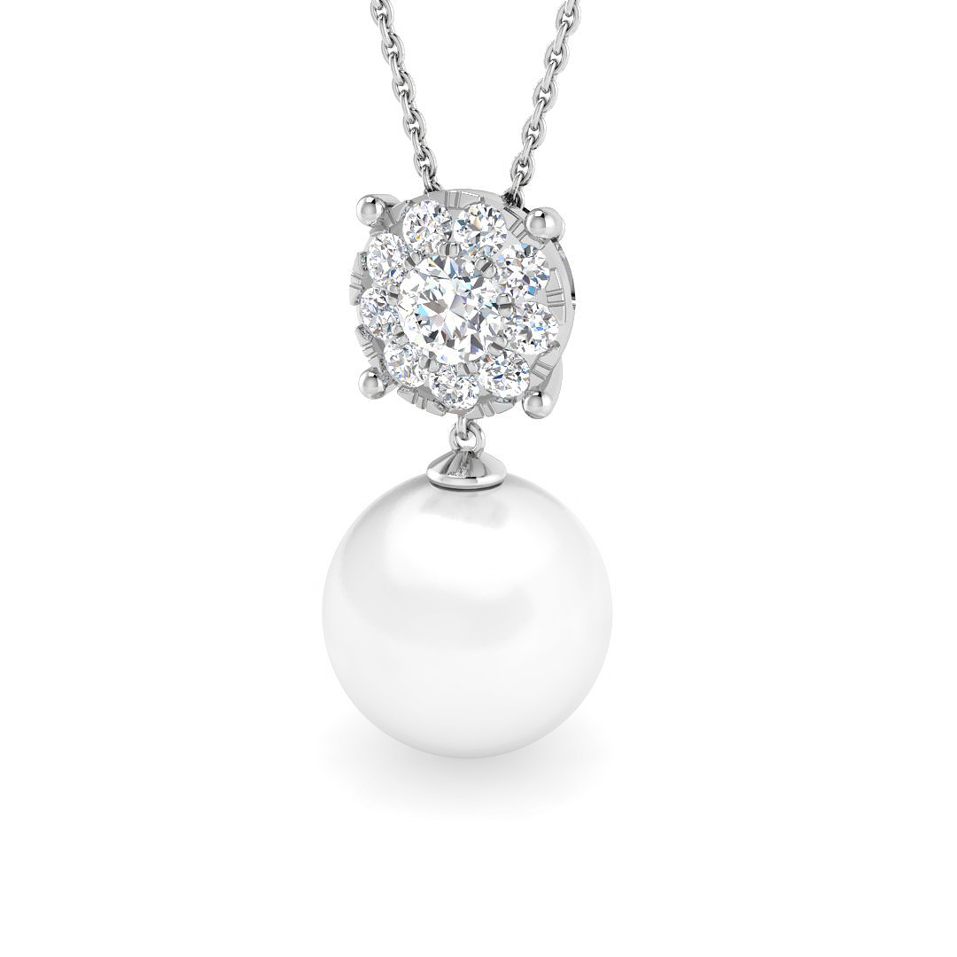 Pearl Pendant in 9K White Gold