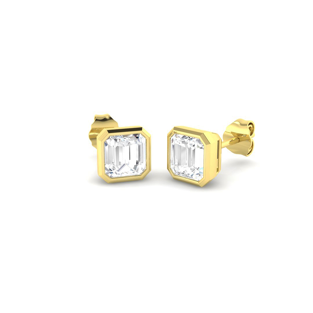 2.25ct Lab-Grown Diamond Solitaire Earrings in 9K Yellow Gold